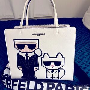 Karl Lagerfeld white crossbody